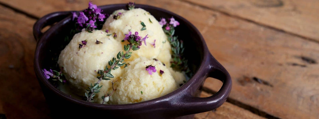 glace au thym sans sorbetière recette rapide facile et bio avec du thym sauvage