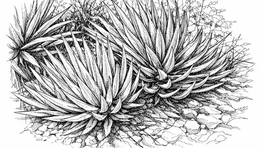 Agave ajoensis agave d'ajo une des espèces d'agaves les plus rares du monde vegetal