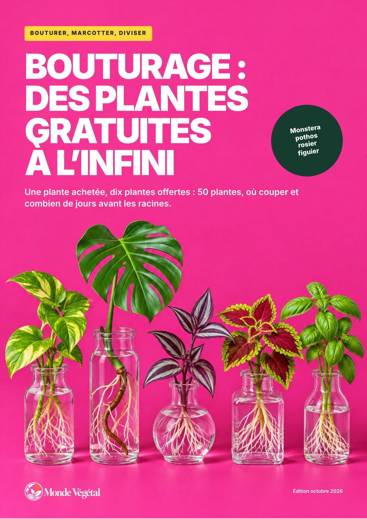 Couverture de l’ebook « Bouturage : des plantes gratuites à l’infini »