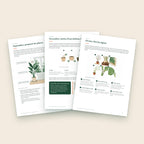 Trois pages intérieures de l’ebook sur l’hivernage des plantes exotiques