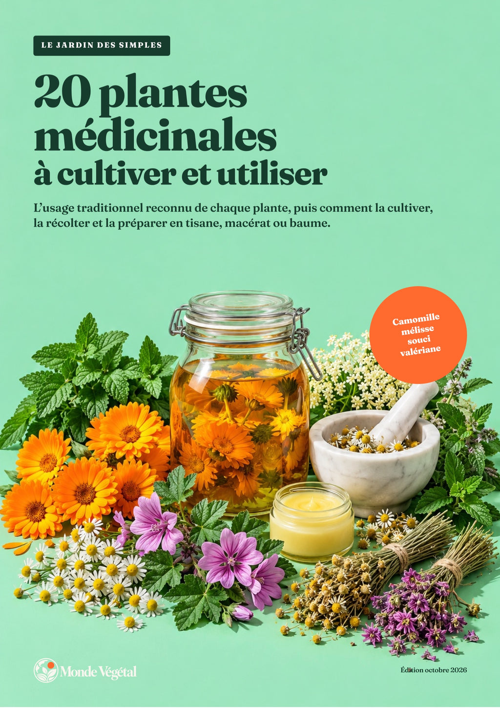 Couverture de l’ebook « 20 plantes médicinales à cultiver et utiliser »