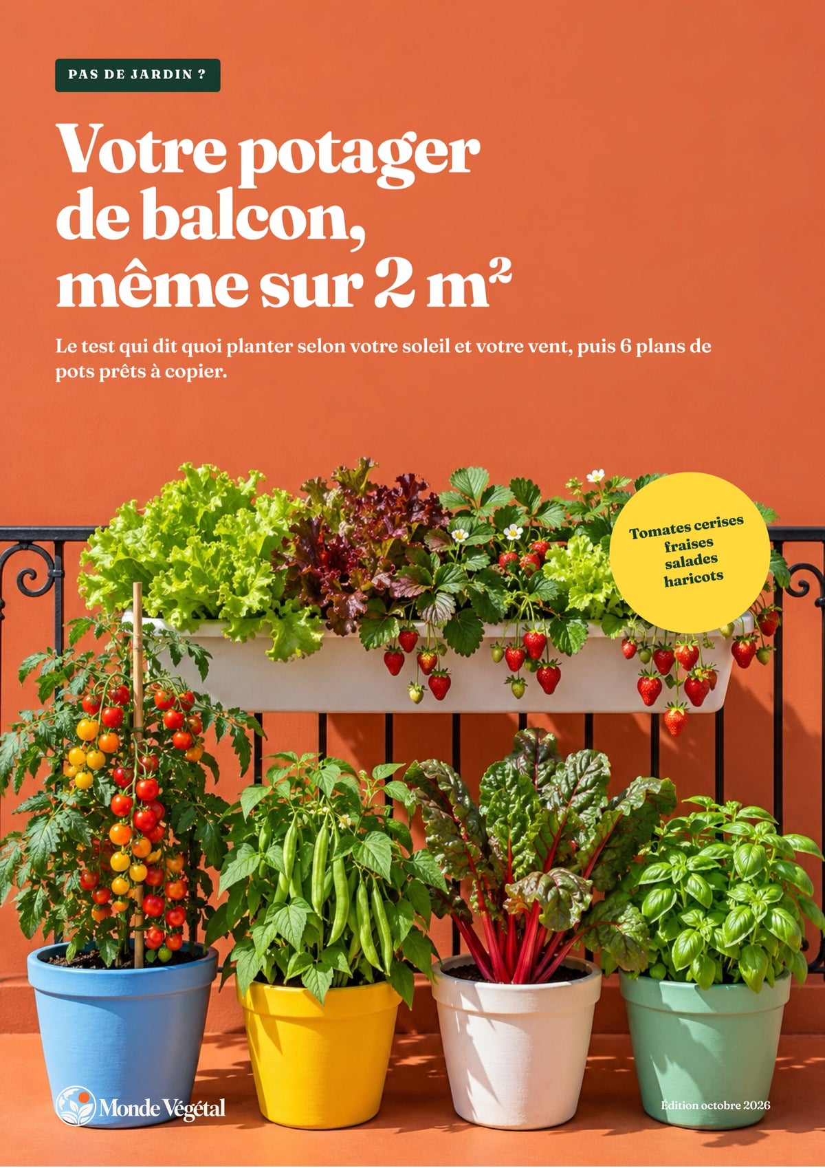 Couverture de l’ebook « Votre potager de balcon, même sur 2 m² »