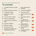 Sommaire de l’ebook « Semis d’hiver : lancez vos graines dès janvier », chapitres de l’édition Pro marqués