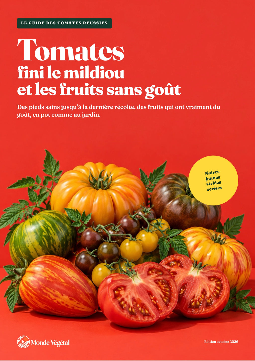 Couverture de l’ebook « Tomates : fini le mildiou et les fruits sans goût »